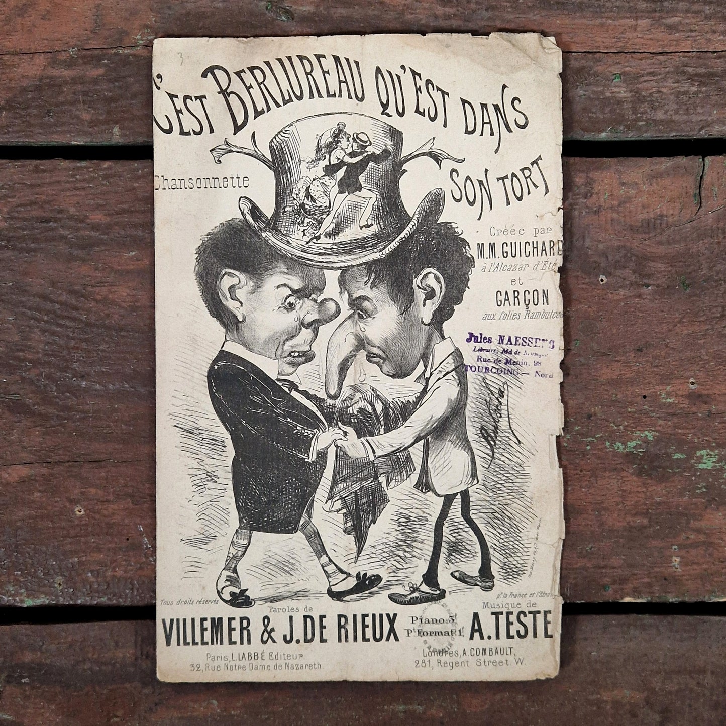 partition c'est berlureau paris 1885