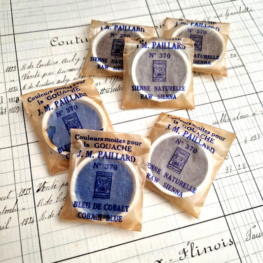 pastilles de gouache ancienne paillard