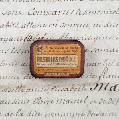 Boîte échantillon « Pastilles Rhodia » - F. Barral, Paris