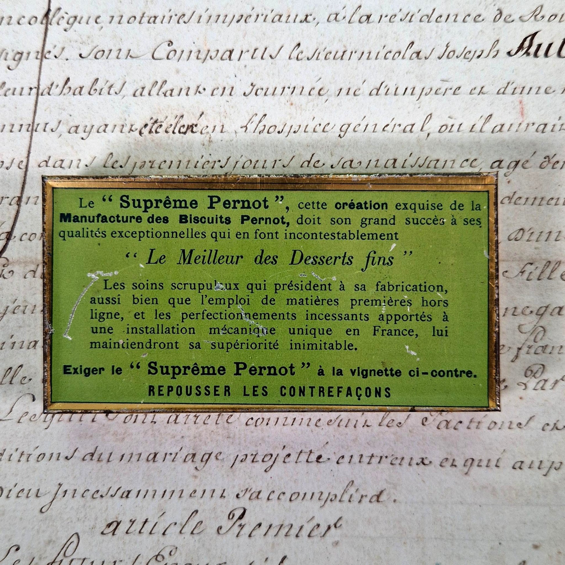 pernot biscuit tin art nouveau