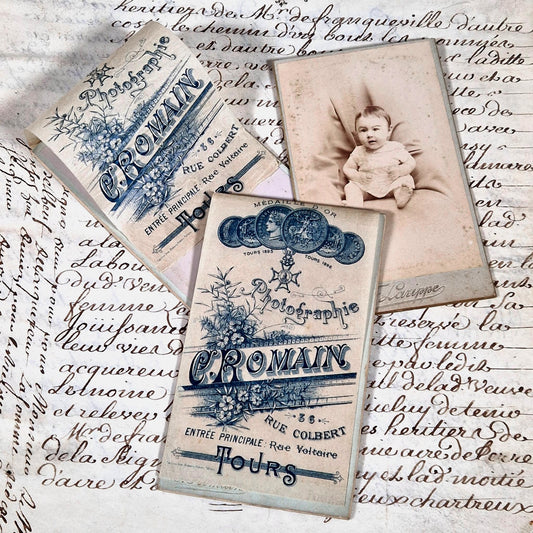 photographie ancienne c romain tours feuille soie