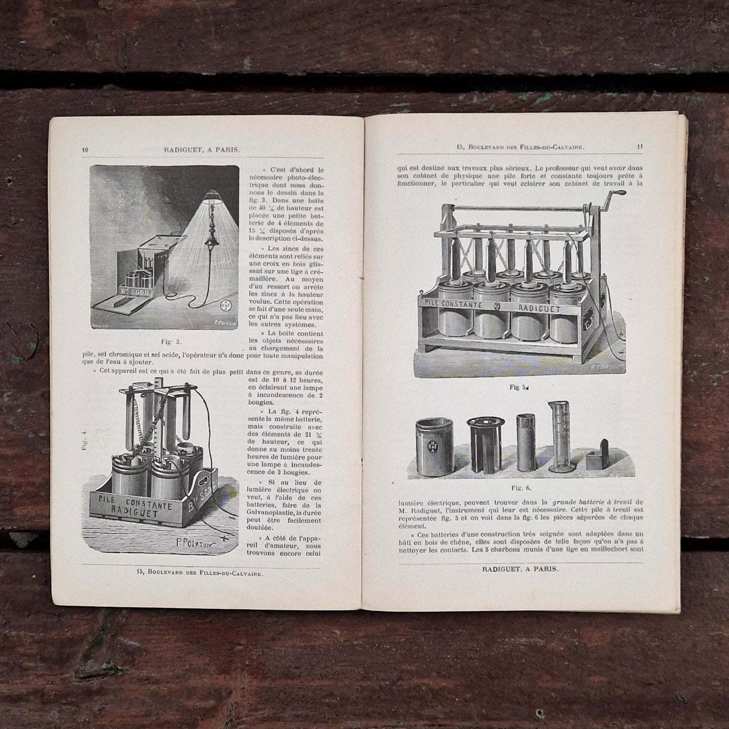 Ancien catalogue illustré « Lumière électrique - Piles Radiguet » - Vers 1890