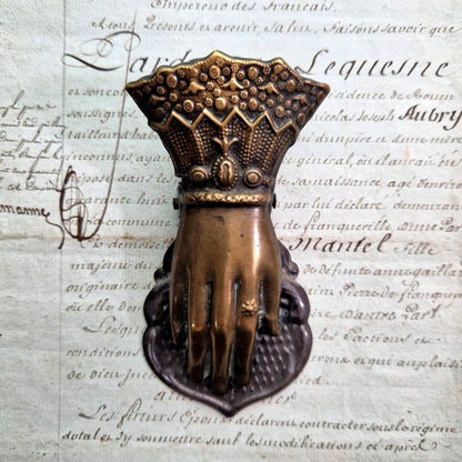 pince courrier main victorienne