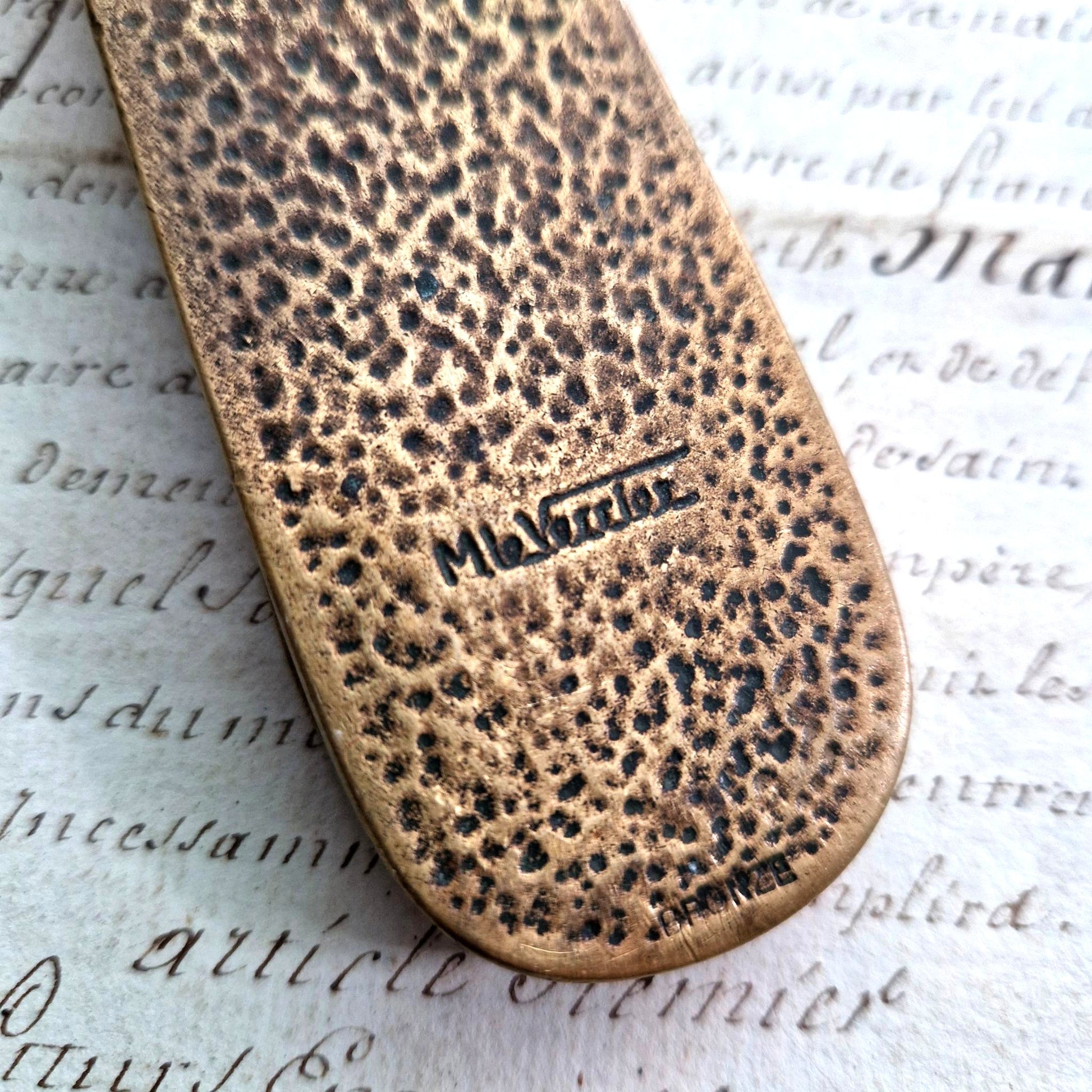 pince lettres bronze art déco