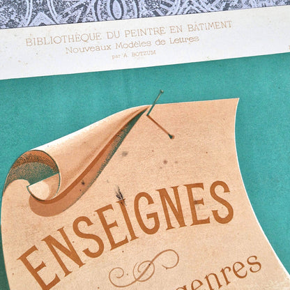 planche ancienne dourdan thezard lettres