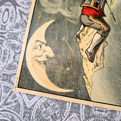 planche de jeu la conquete du pole lithographie