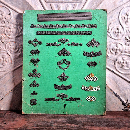 planche échantillons art déco métal