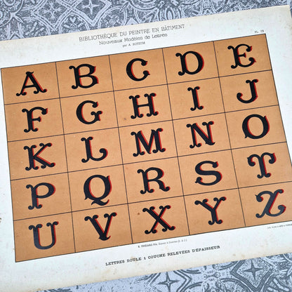 planche lettres boule botzum 1900