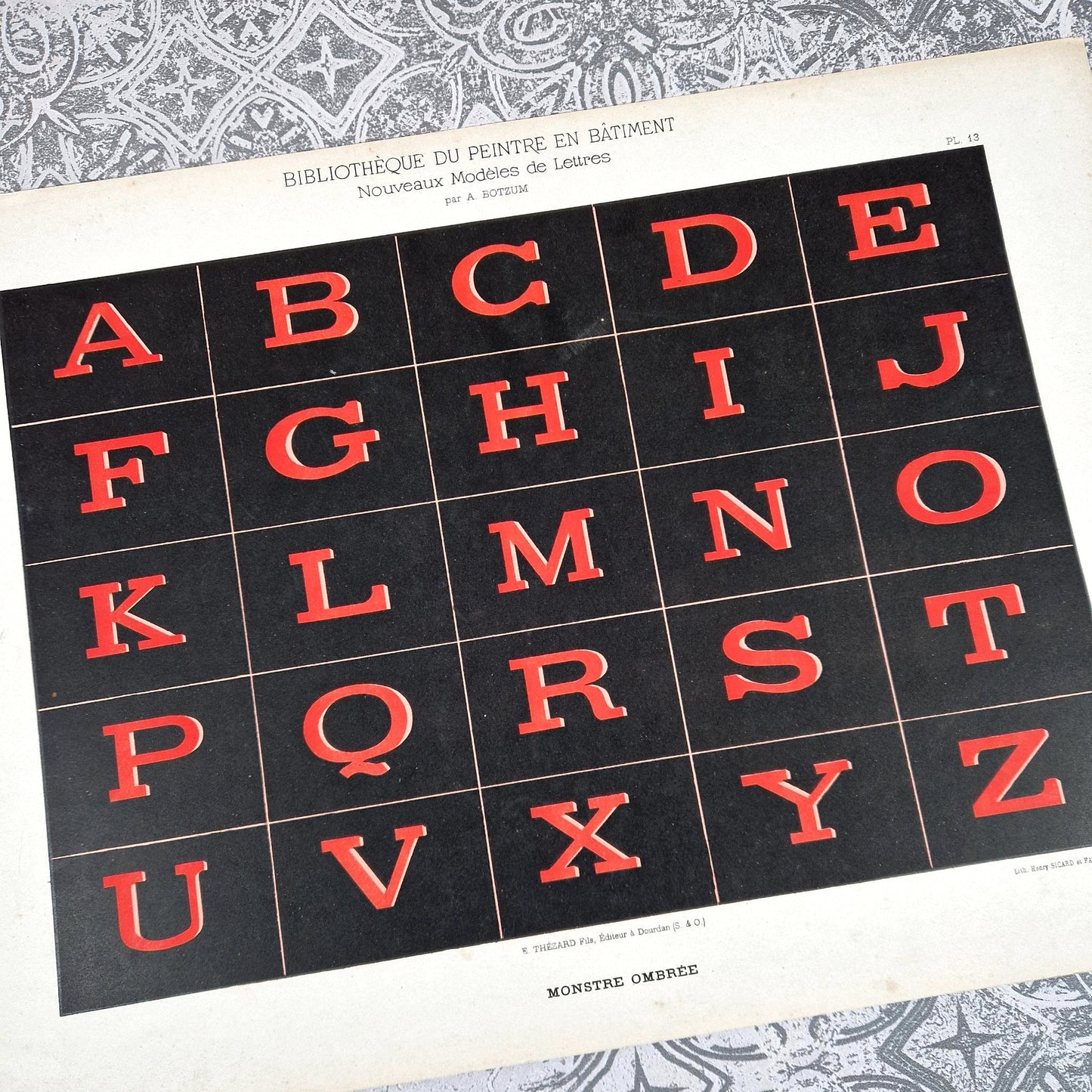 planche lettres rouges botzum 1900