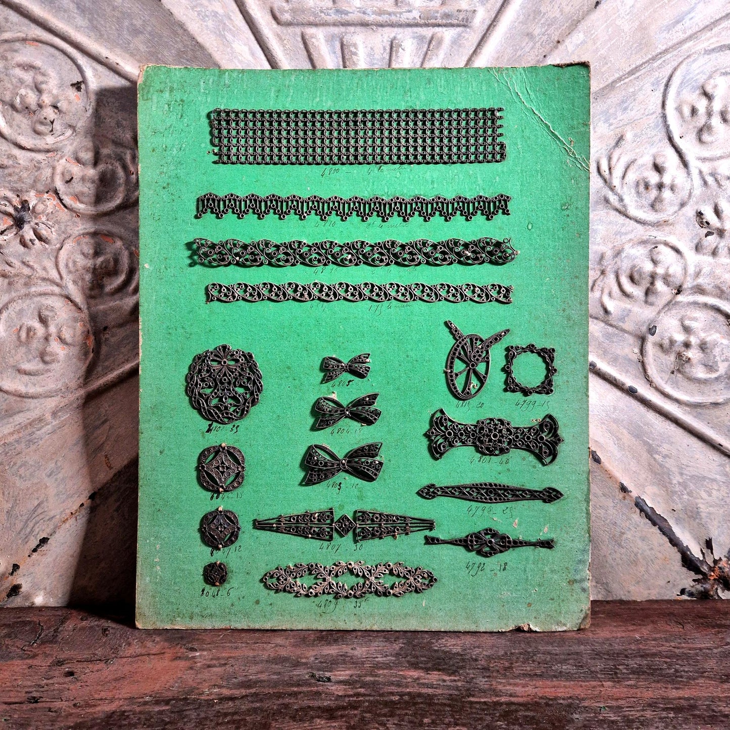 planche ornements art nouveau metal