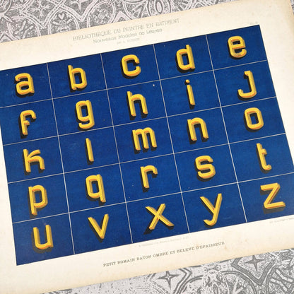 planche typographique botzum bleu jaune