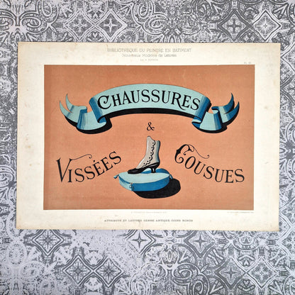 planche typographique chaussures visees cousues