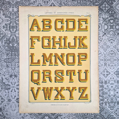 planche typographique lettres et enseignes h vial