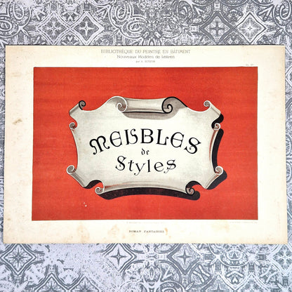 planche typographique meubles de styles