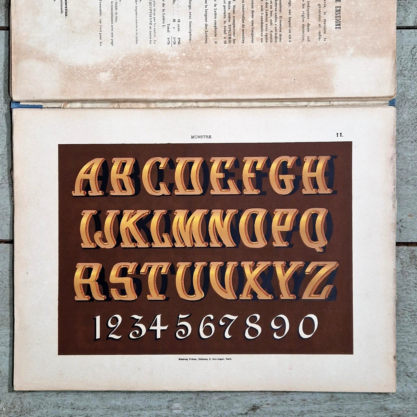 planches chromolithographie lettres modernes