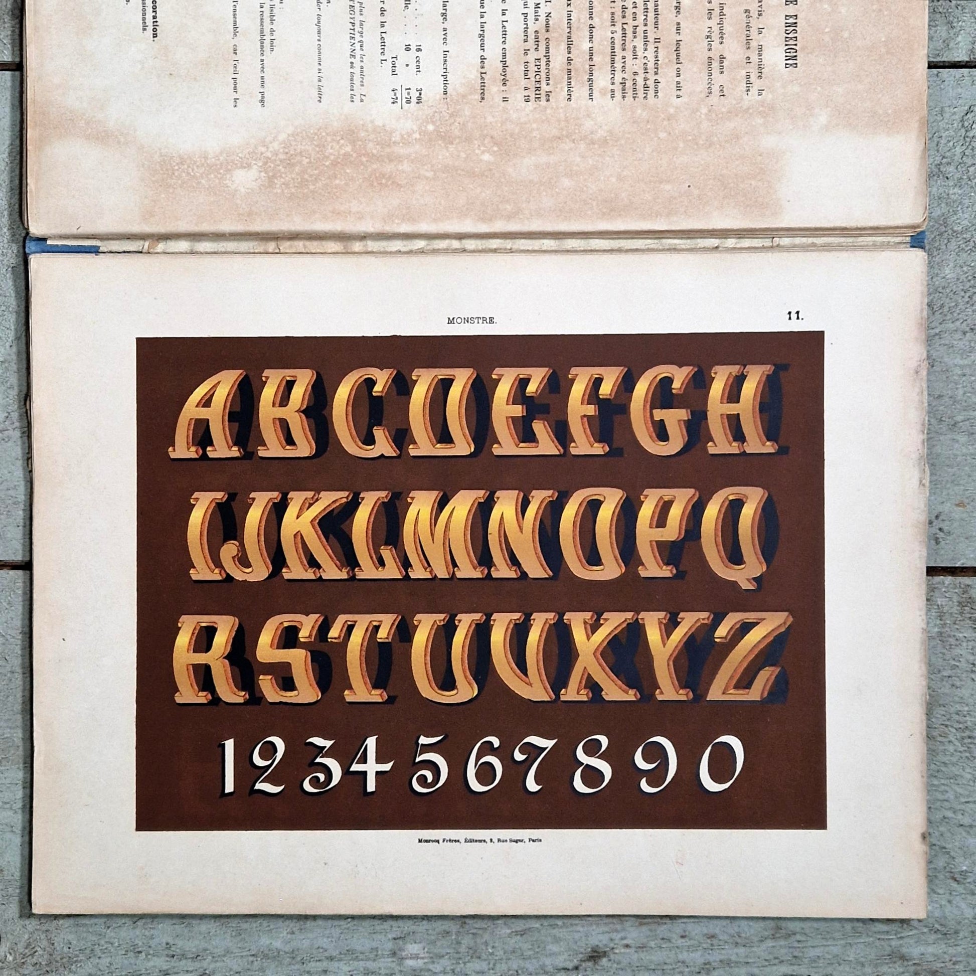 planches chromolithographie lettres modernes