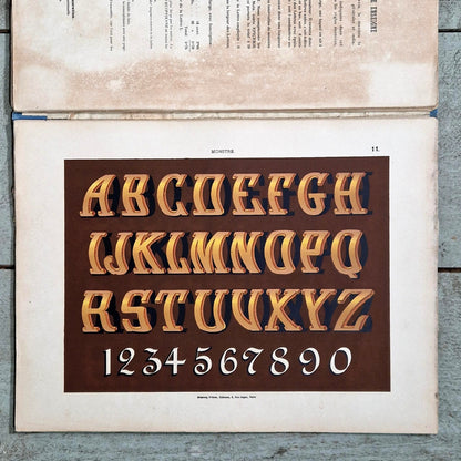 planches chromolithographie lettres modernes