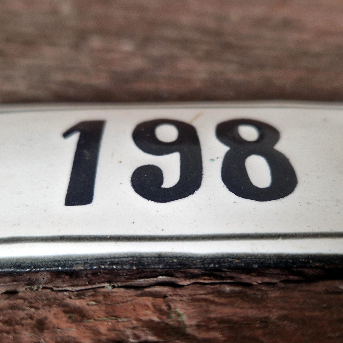 Enamel sign "Number 198"
