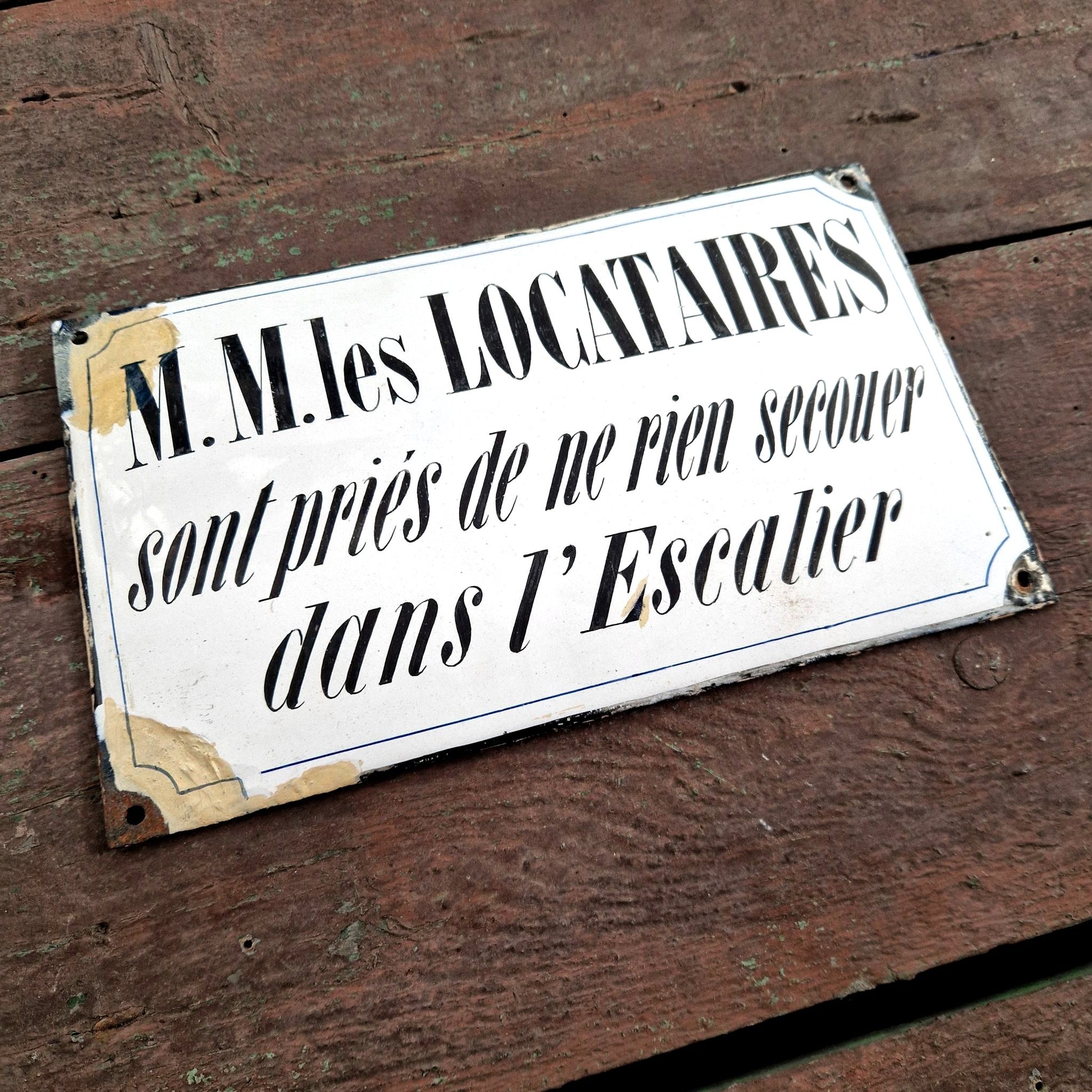 plaque ancienne immeuble paris