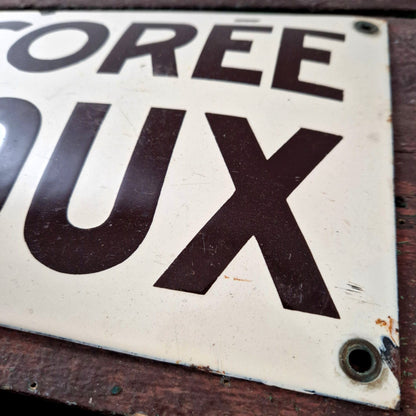 plaque chicorée leroux émail 1930