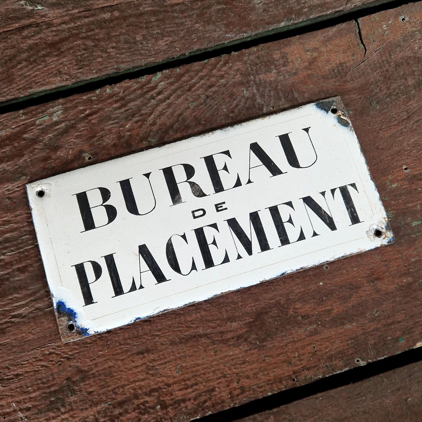 Plaque émaillée « Bureau de placement »