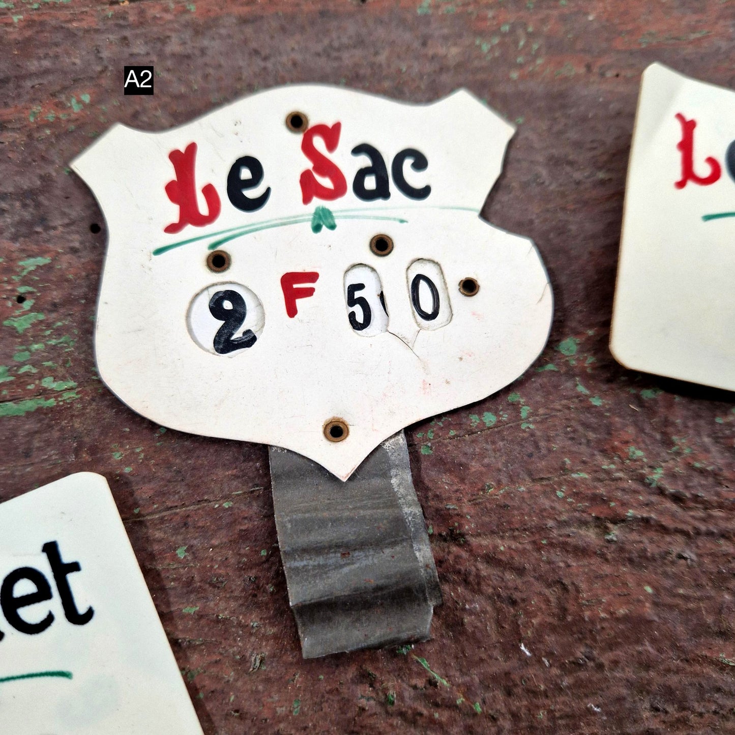 plaque de vitrine retro annees 50-60