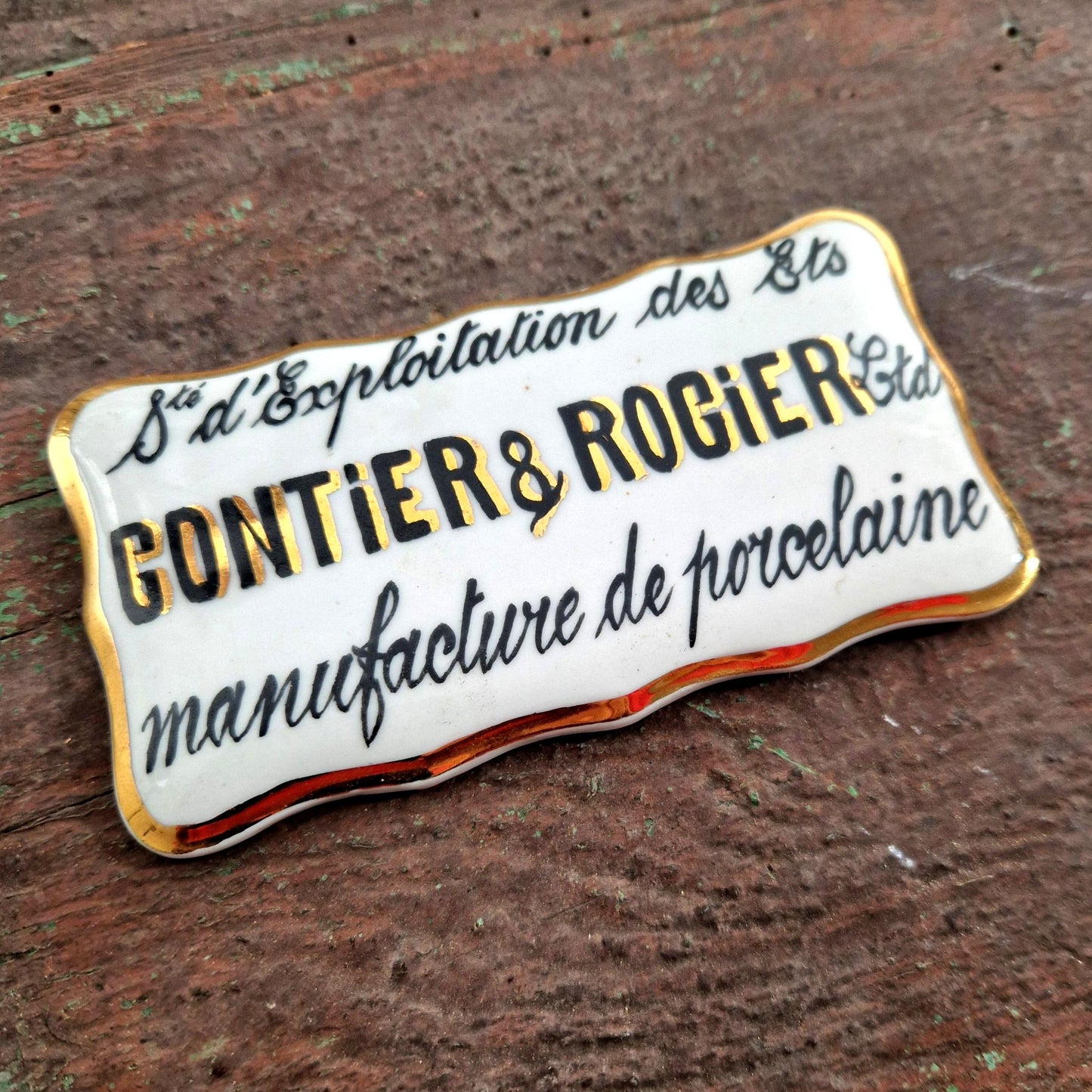 plaque emaillée ancienne manufacture porcelaine