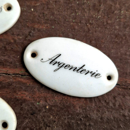 plaque émaillée argenterie