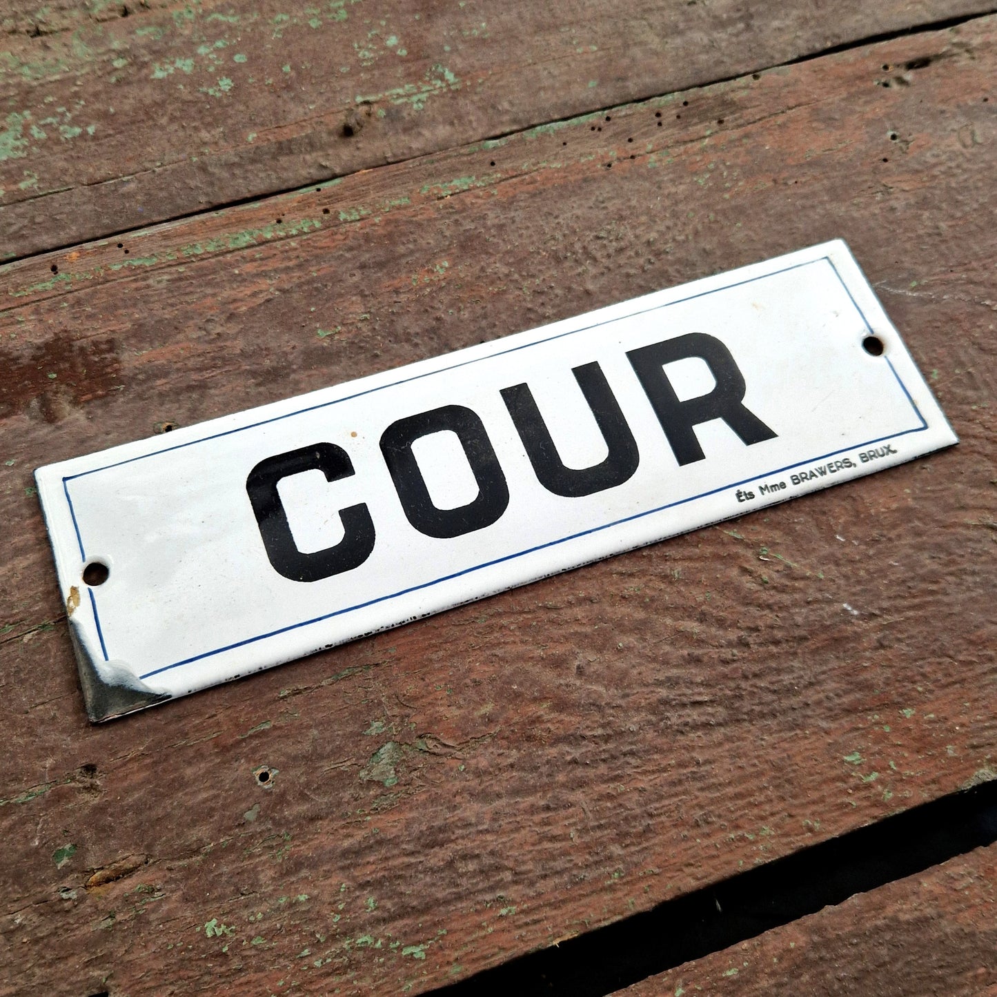 plaque emaillee belge signalisation ancienne