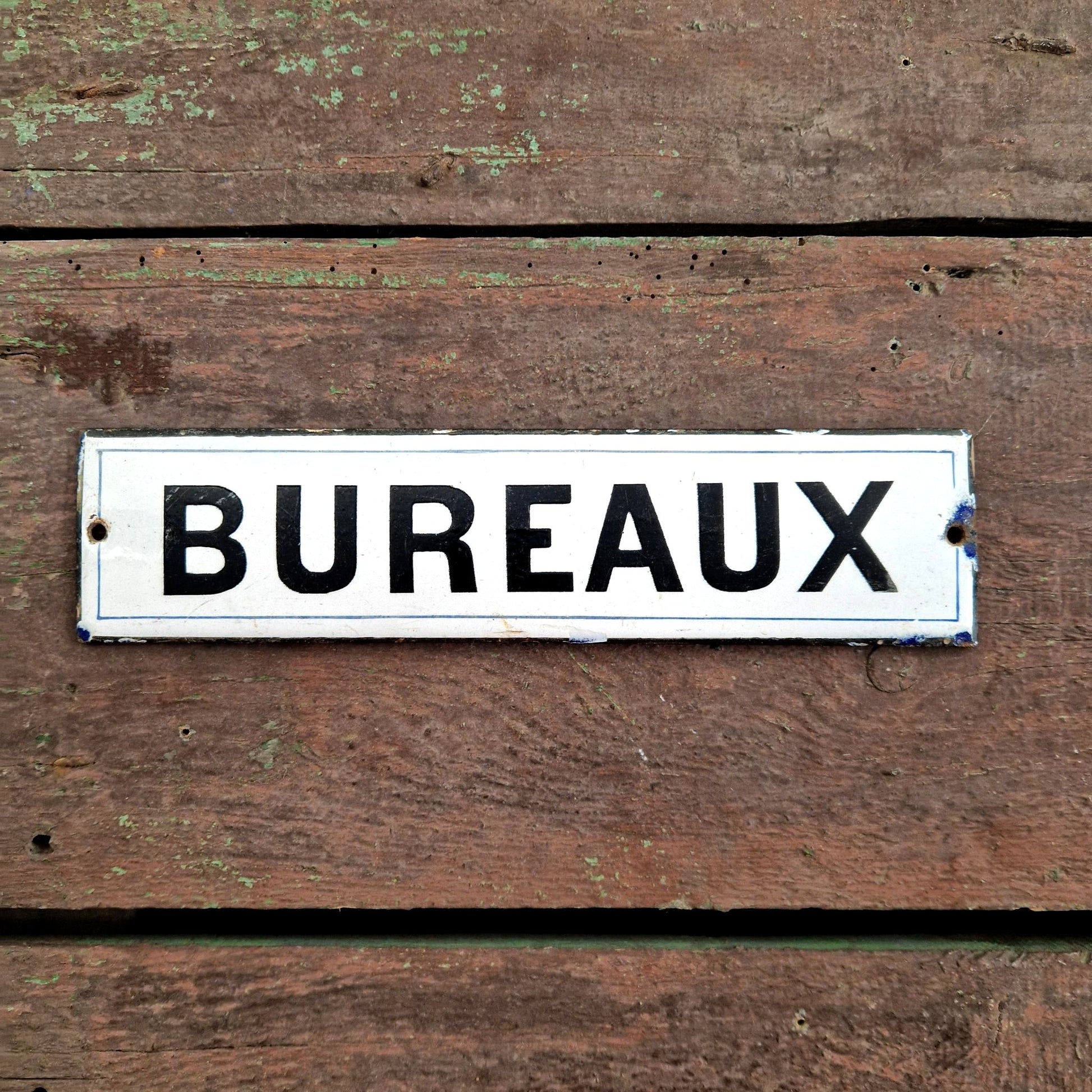 plaque emaillee bureaux ancienne