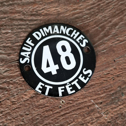 Enamel sign "Public Transport - Line 48"