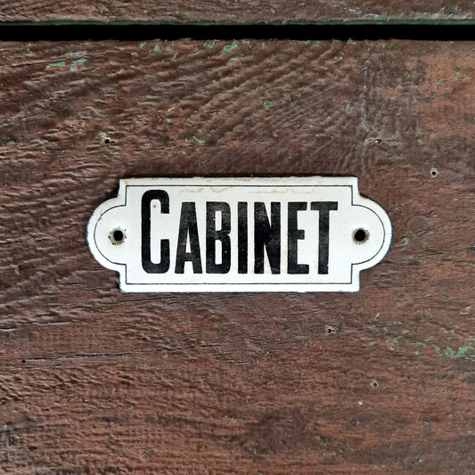 Plaque émaillée « Cabinet »