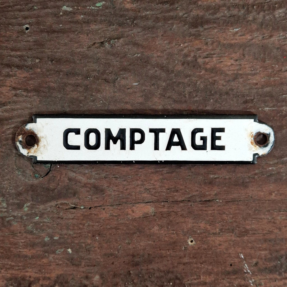 Plaque émaillée « Comptage »