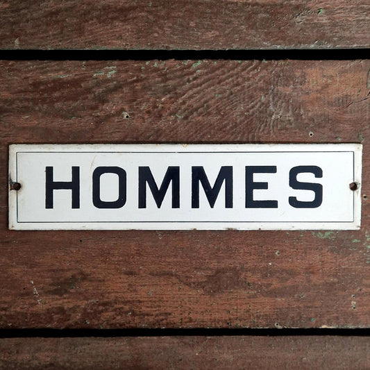 Plaque émaillée « HOMMES »