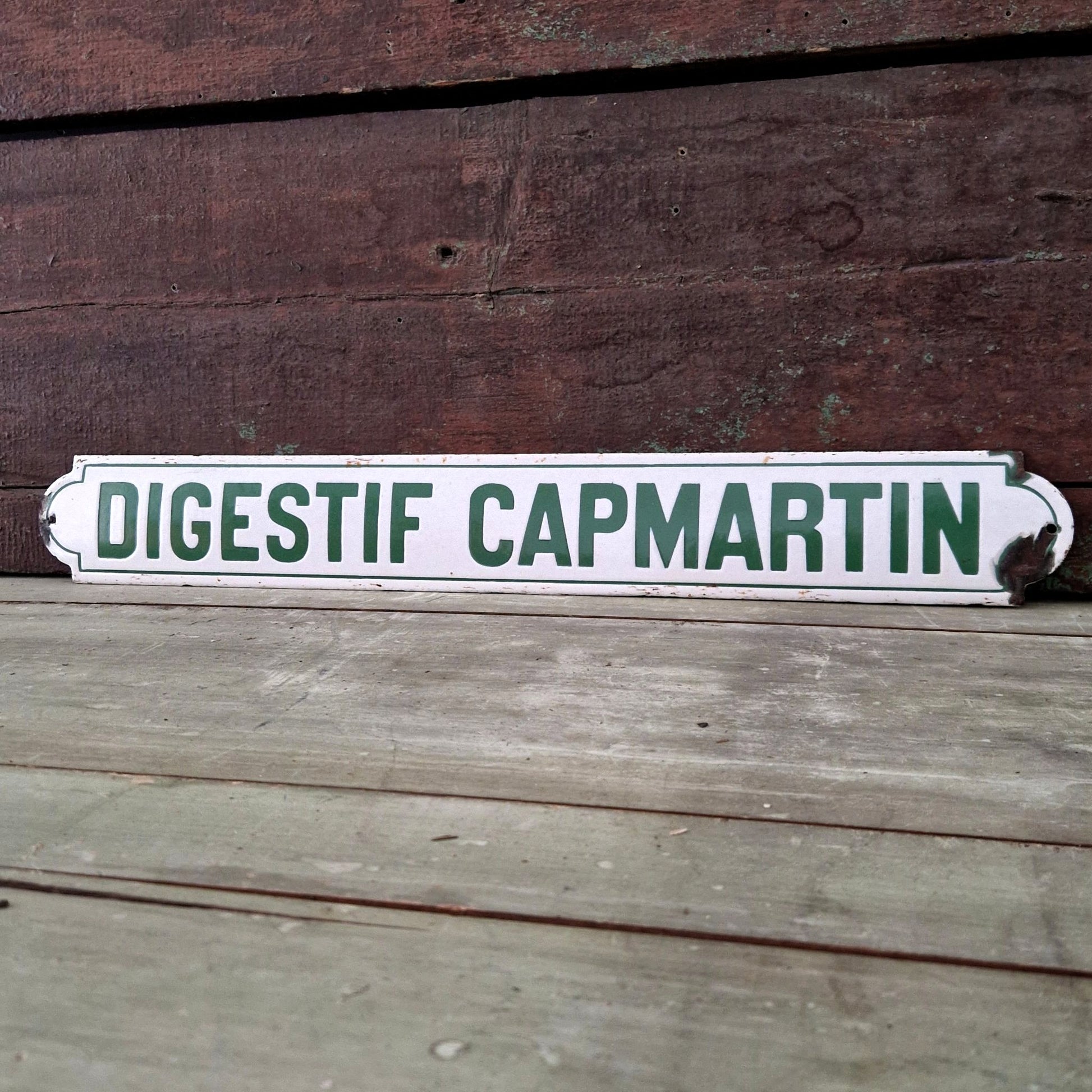 plaque emaillee liqueur ancienne