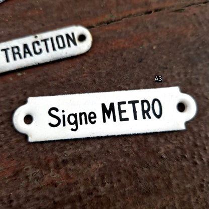 plaque emaillee miniature metro