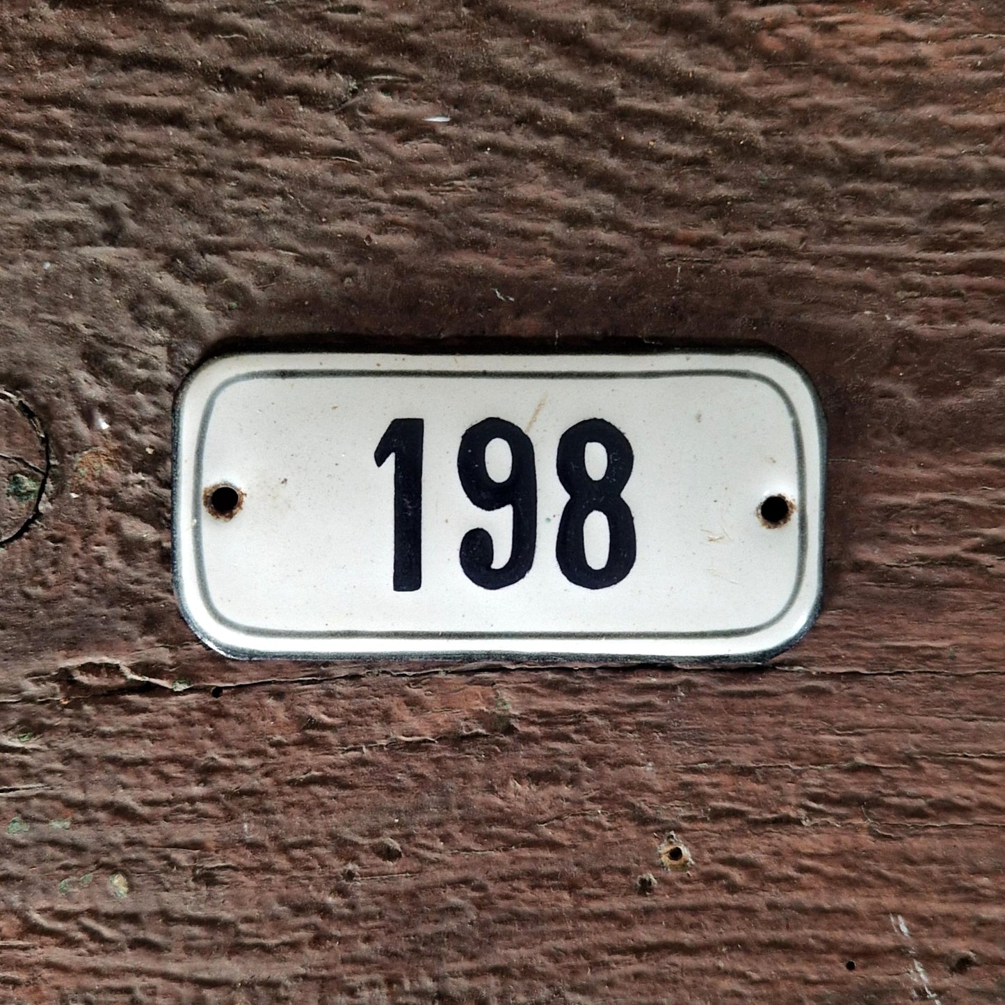 Enamel sign "Number 198"