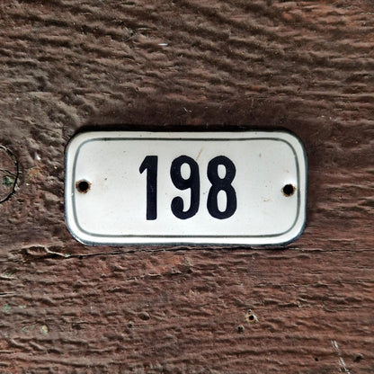 Enamel sign "Number 198"