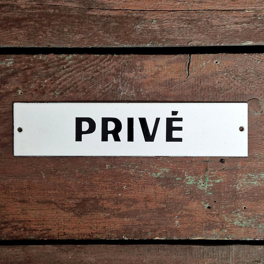 Antique enamel sign "Private"
