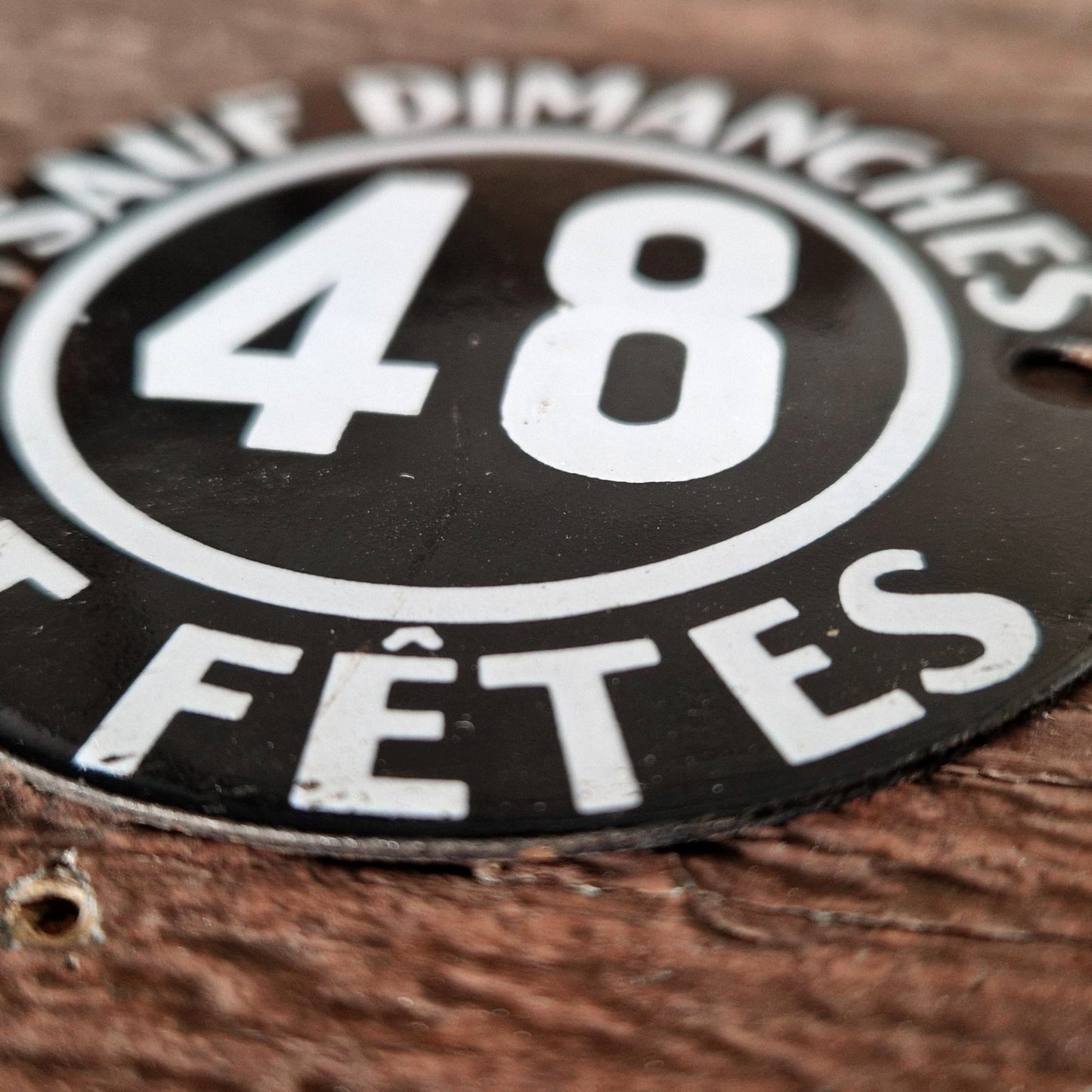 Enamel sign "Public Transport - Line 48"