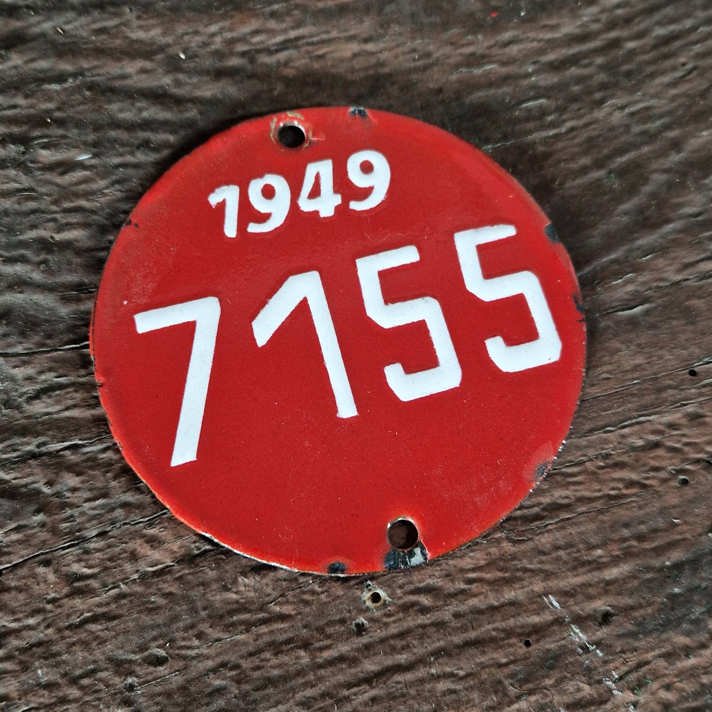Plaque émaillée « Numéro 7155 » - 1949