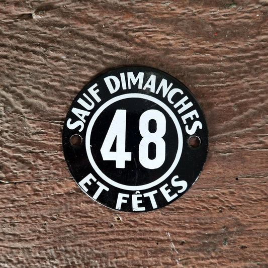 Enamel sign "Public Transport - Line 48"