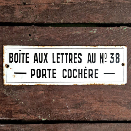 plaque emaillee signalisation ancienne