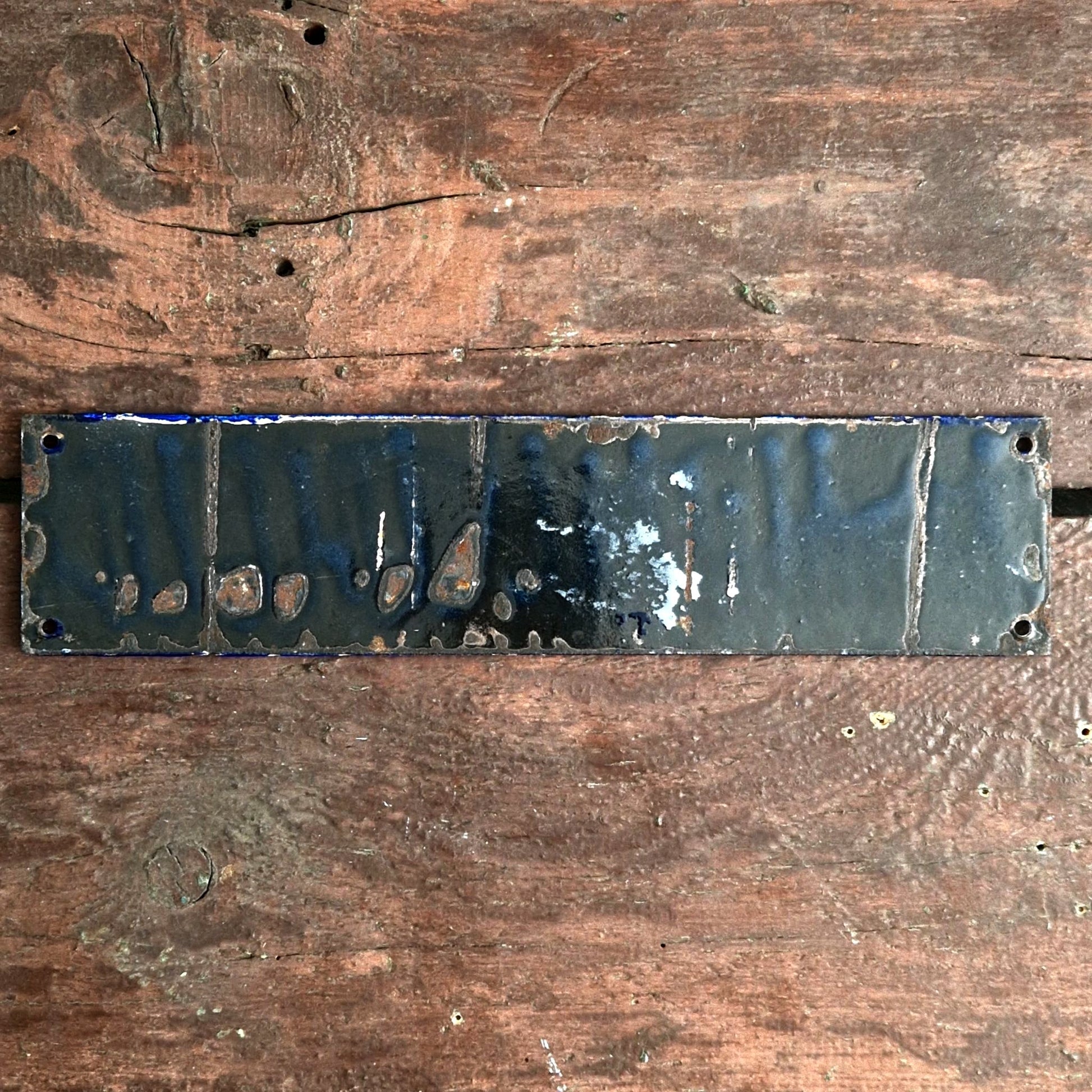 plaque émaillée tole bleue gagnant