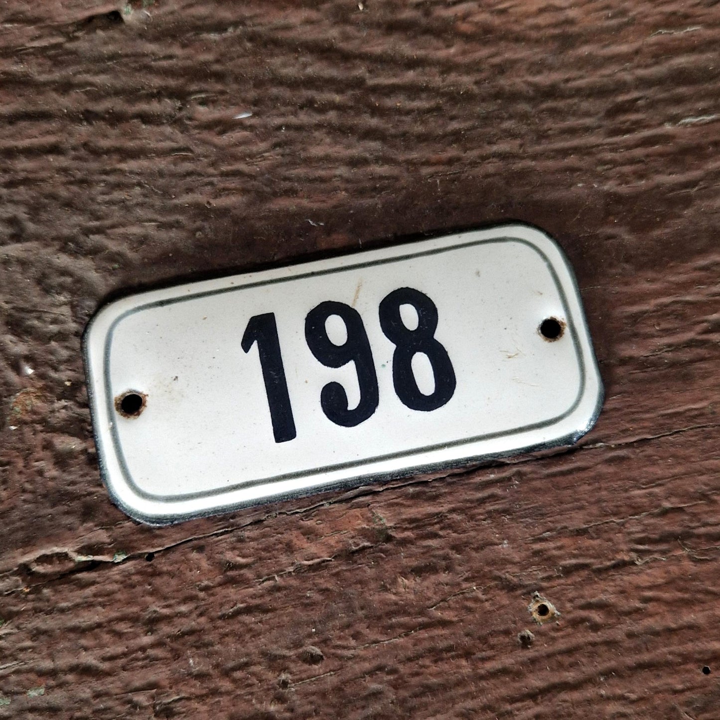 Enamel sign "Number 198"
