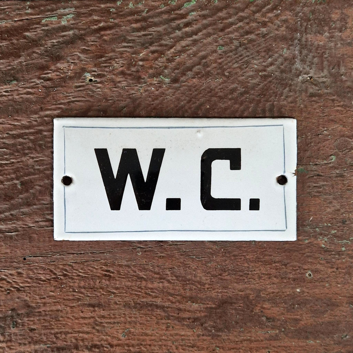 Ancienne Plaque émaillée « W.C. »