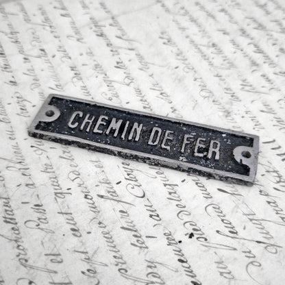 plaque industrielle ferroviaire vintage