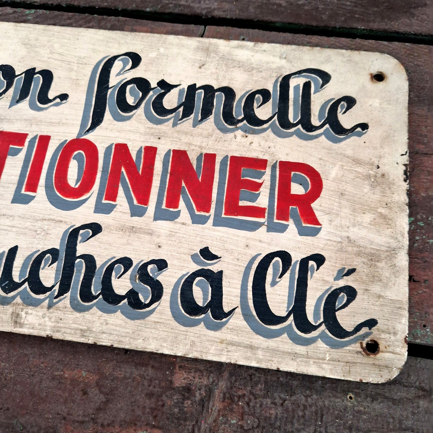 plaque industrielle interdiction formelle