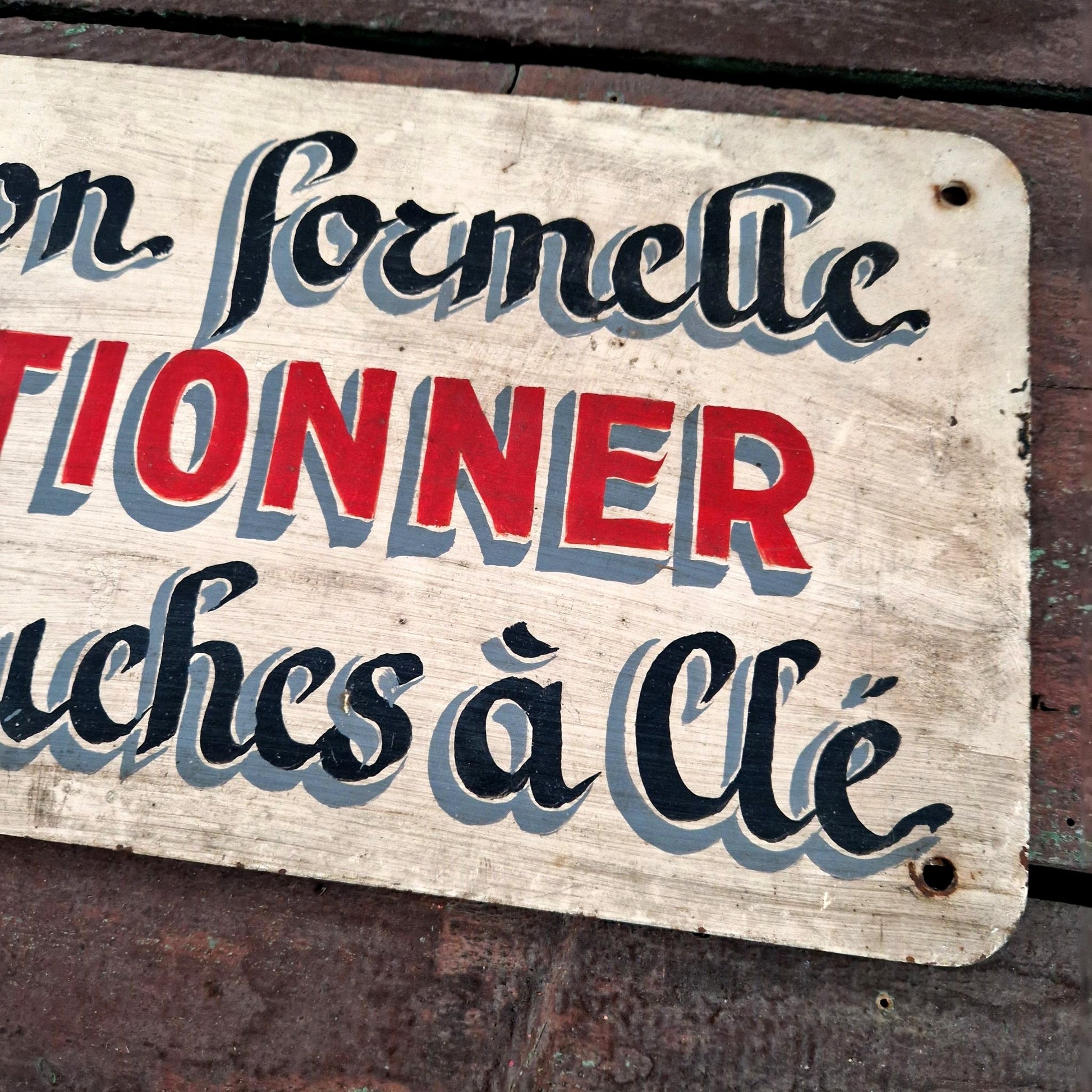 plaque industrielle interdiction formelle