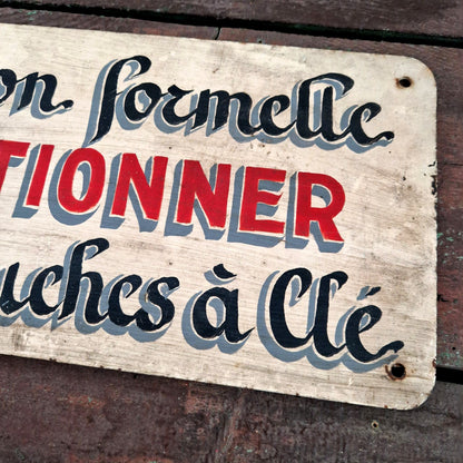 plaque industrielle interdiction formelle